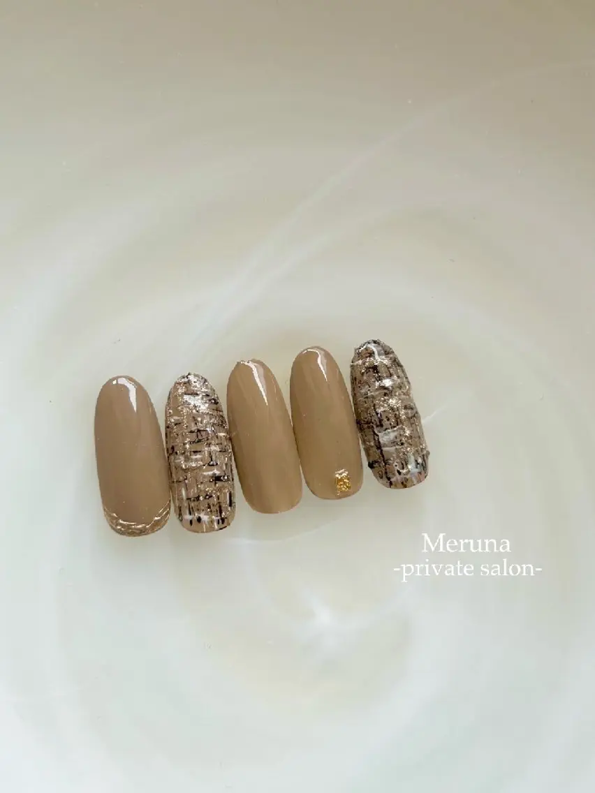 ネイル ニュアンスネイル ツイードネイル ハンドネイル Meruna .ﾒﾙｰﾅ.のネイルデザイン