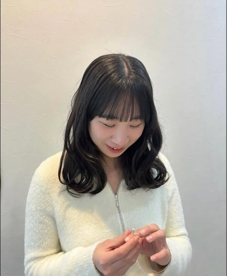 前髪カットの写真