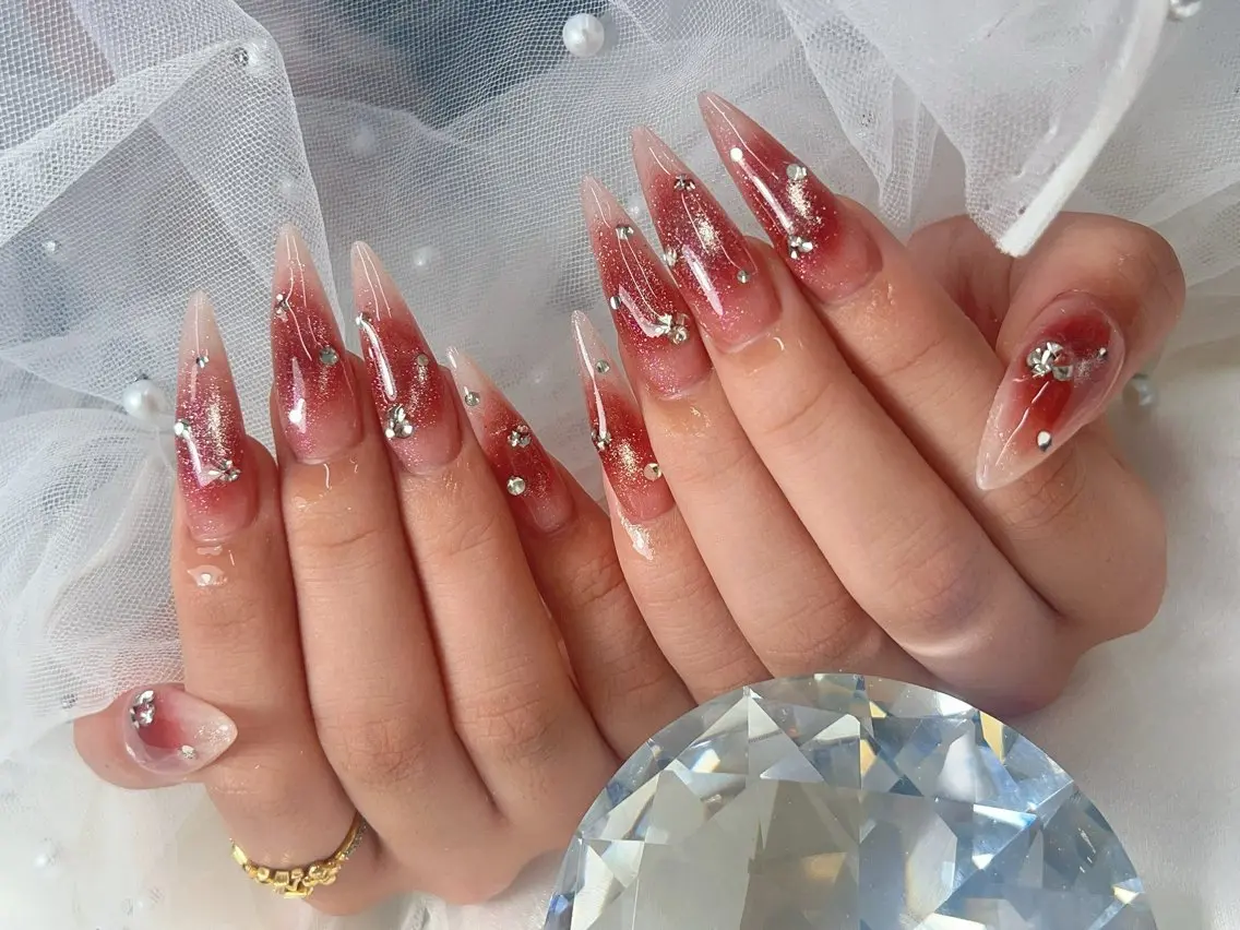 ネイル チークネイル マグネットネイル ハンドネイル bijou nailsのネイルデザイン