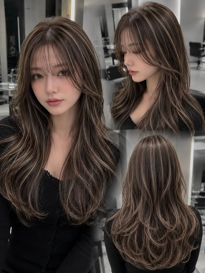 ロング ハイライト レイヤーカット 🎀HIKARI🎀 ハイライト➕レイヤーのヘアスタイル
