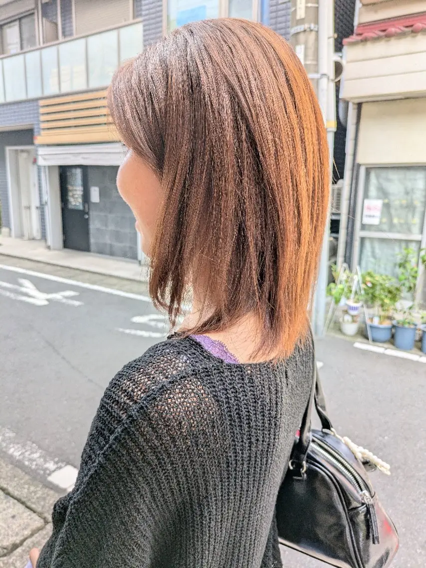 カラー カット ヘアカラー トリートメント 大人女性カット/ヘア セット✨️片本🌸のヘアスタイル