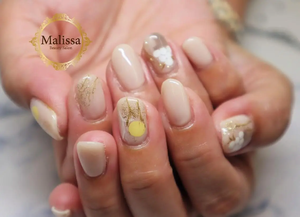 ネイル ジェルネイル パラジェル スカルプネイル Malissa　 スカルプ&深爪歓迎◎のネイルデザイン