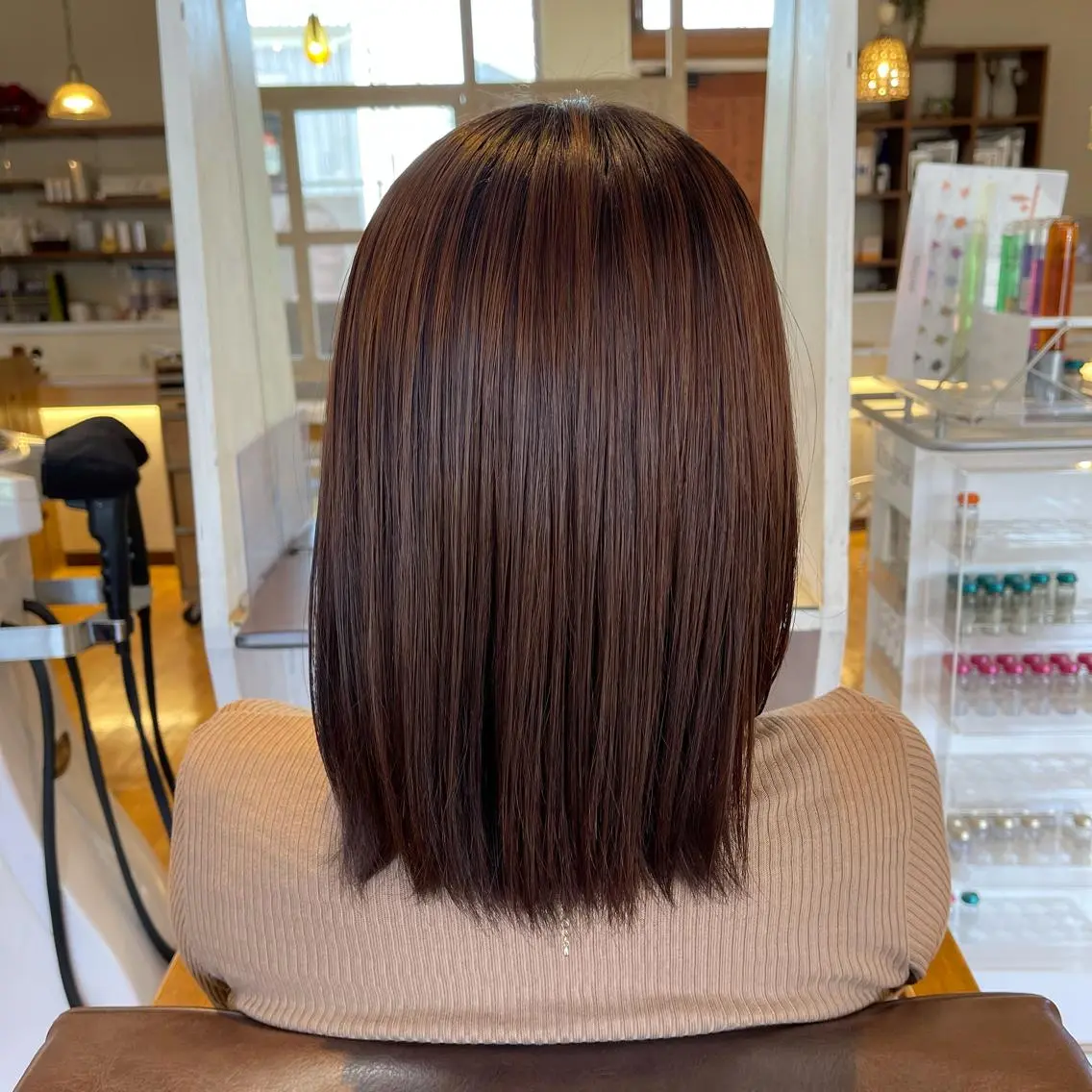 ミディアム 縮毛矯正 トリートメント 梶谷 和希のヘアスタイル