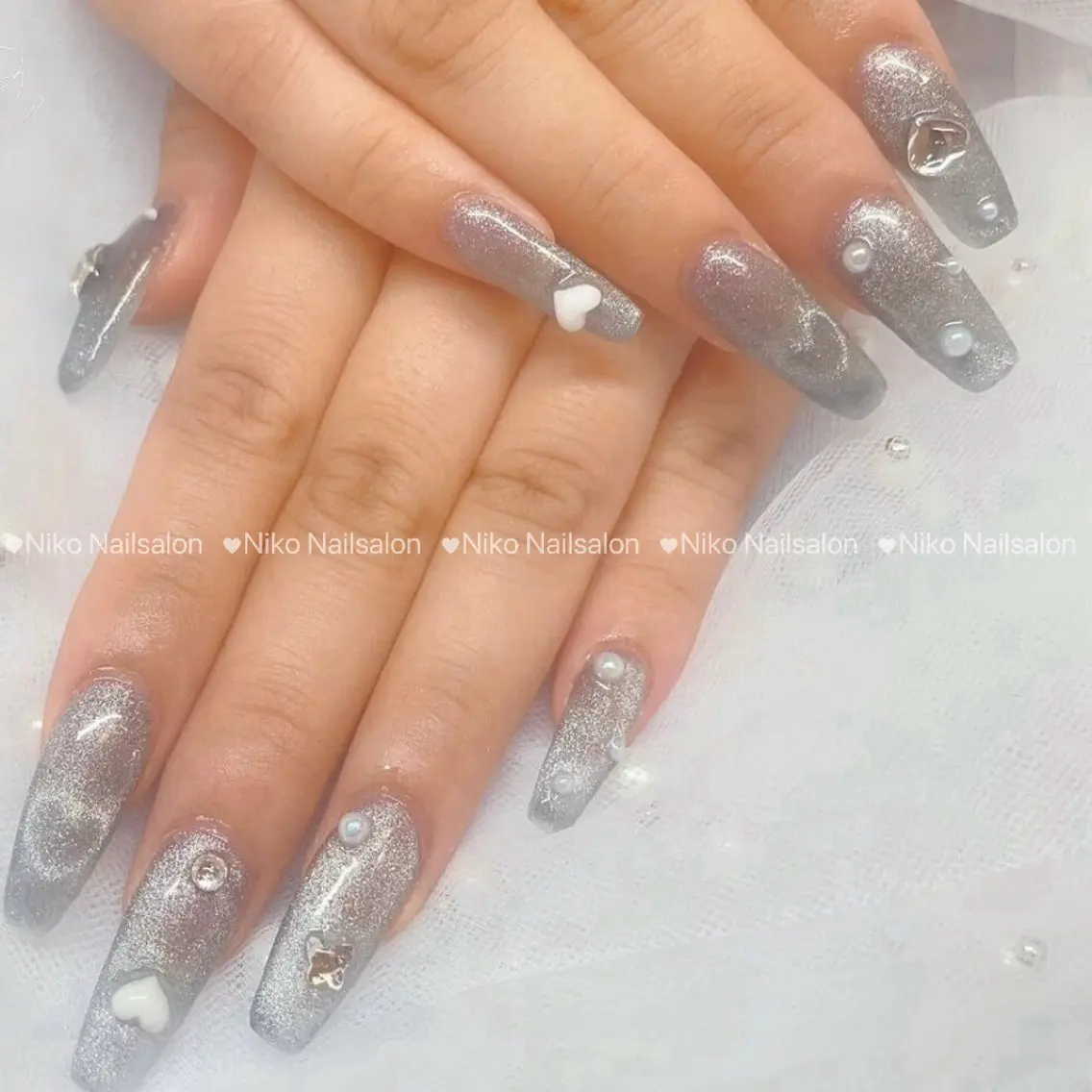 ネイル チークネイル 長さ出し フットネイル フレンチネイル ジェルネイル Niko Nail salon 銀座本店のネイルデザイン