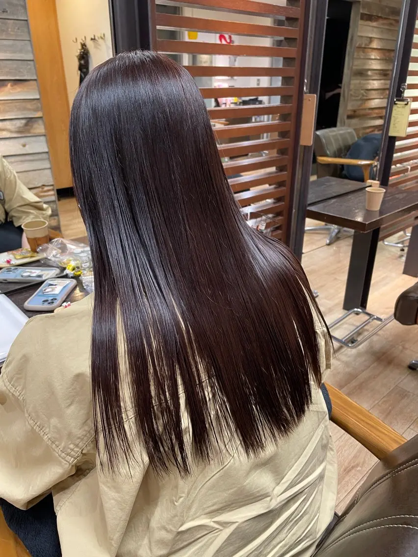 セミロング カラー パーマ ヘアカラー 表参道🌿赤み消し カラー/チナツのヘアスタイル
