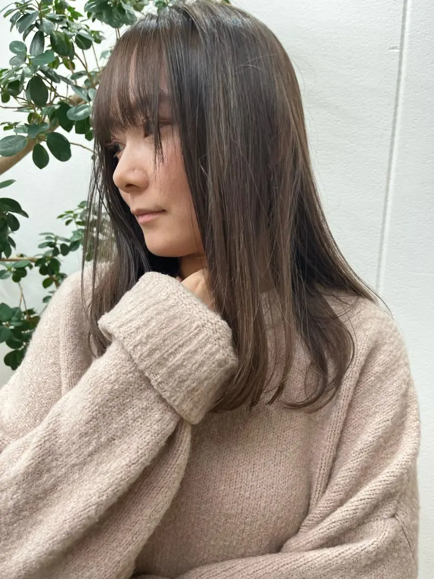 『ミニモ限定』カット+高保湿カラー+髪質改善泡トリートメントの写真