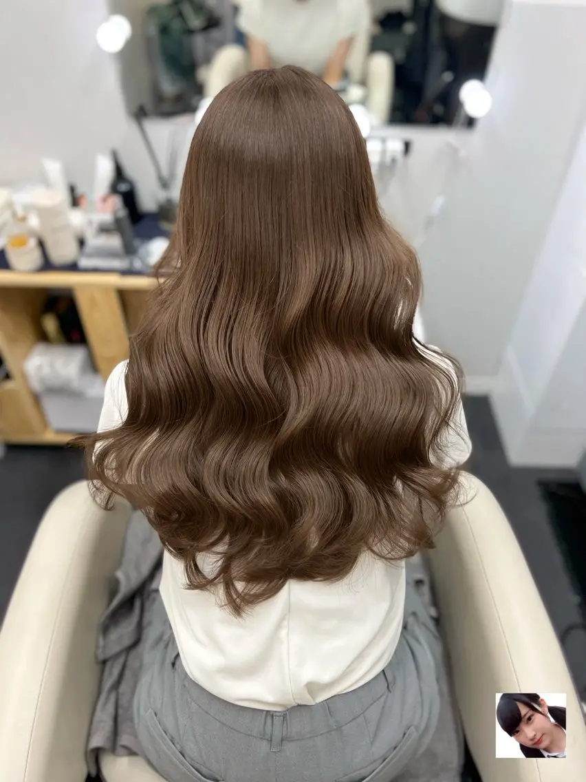 ロング カラー ヘアカラー トリートメント 顔まわりの神様✨ 透明感カラー藤嶋秀幸のヘアスタイル