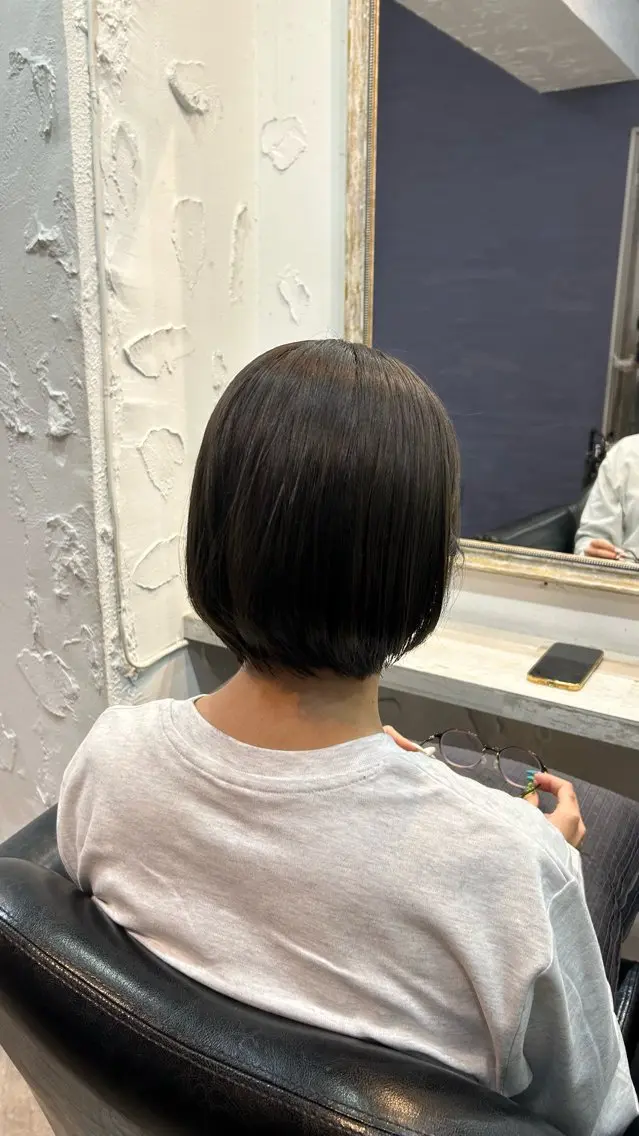 ショート カラー ショートボブ ボブ ショートヘア カット パーマ HONAMI .のヘアスタイル