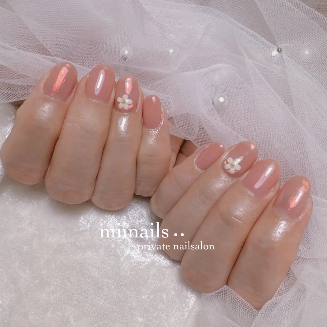 ネイル 韓国ネイル マグネットネイル ワンホンネイル ハンドネイル nailsalon miinailsのネイルデザイン