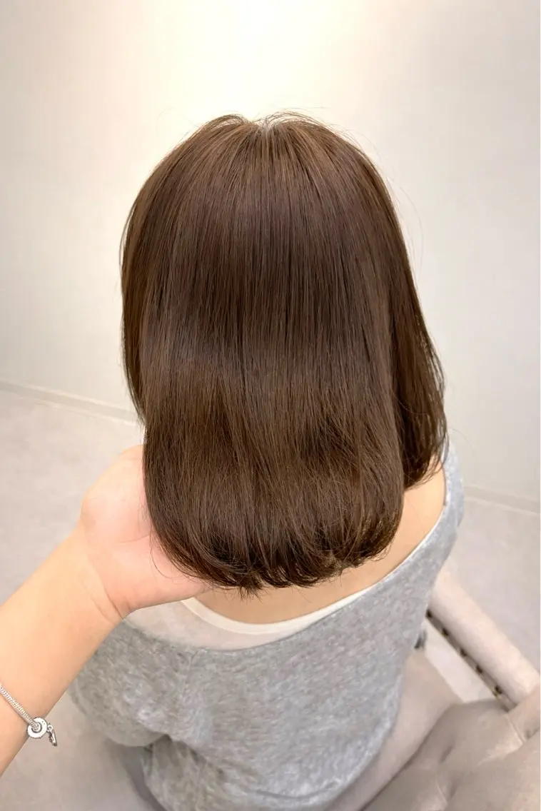 カラー ブラウンカラー カット ミディアムレイヤー/ 艶カラーNorikaのヘアスタイル
