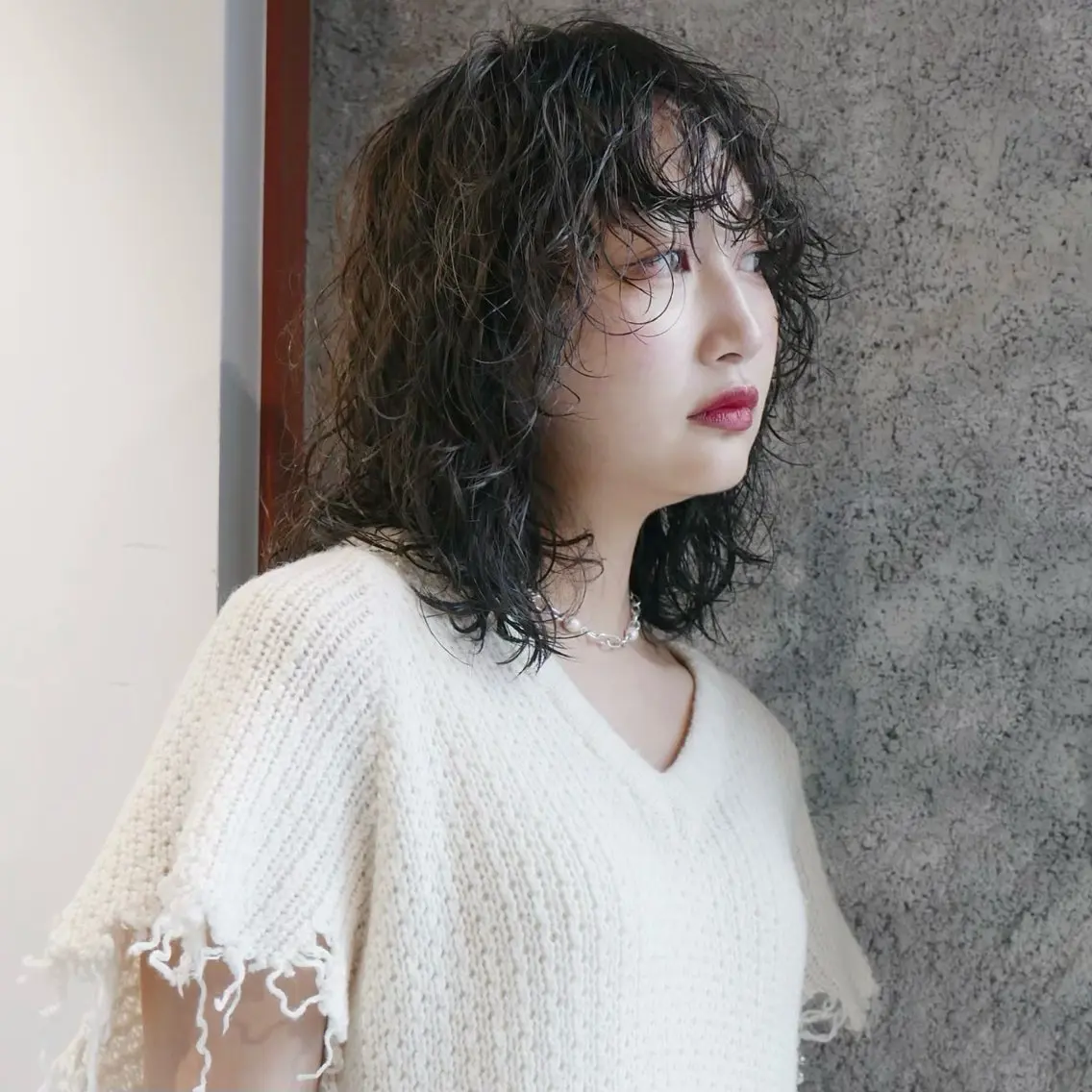 ミディアム パーマ ミディアムパーマ ニュアンスパーマ ﾌﾞﾚｲｽﾞ˚✧₊⁎ ﾚｲﾔｰToriのヘアスタイル