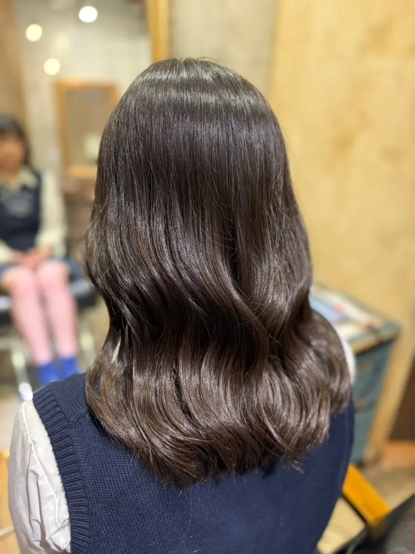 セミロング 韓国風ヘア カット Cadre新小岩🫧 栗原葵のヘアスタイル