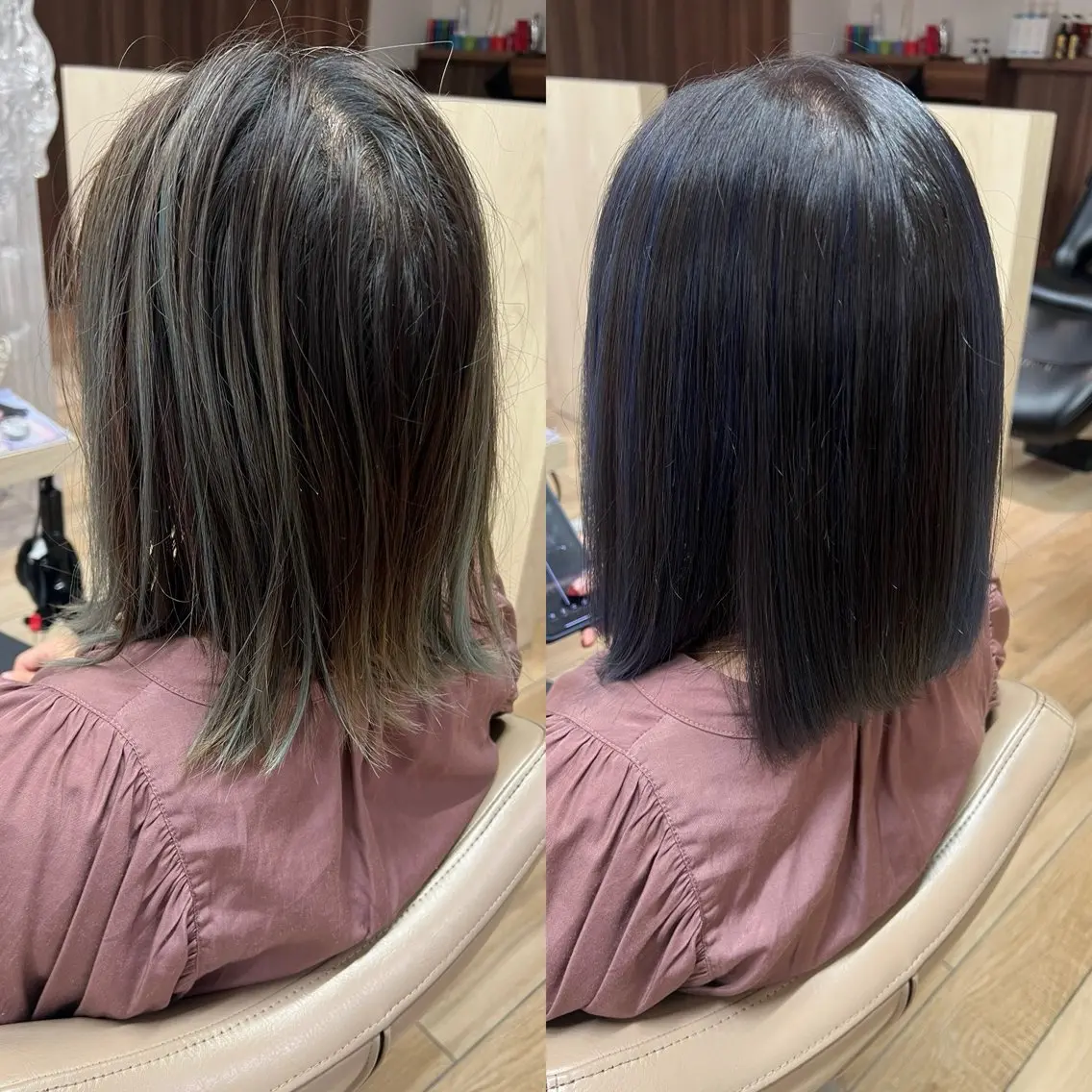 ミディアム カラー カット ヘアカラー トリートメント 高橋 香奈のヘアスタイル