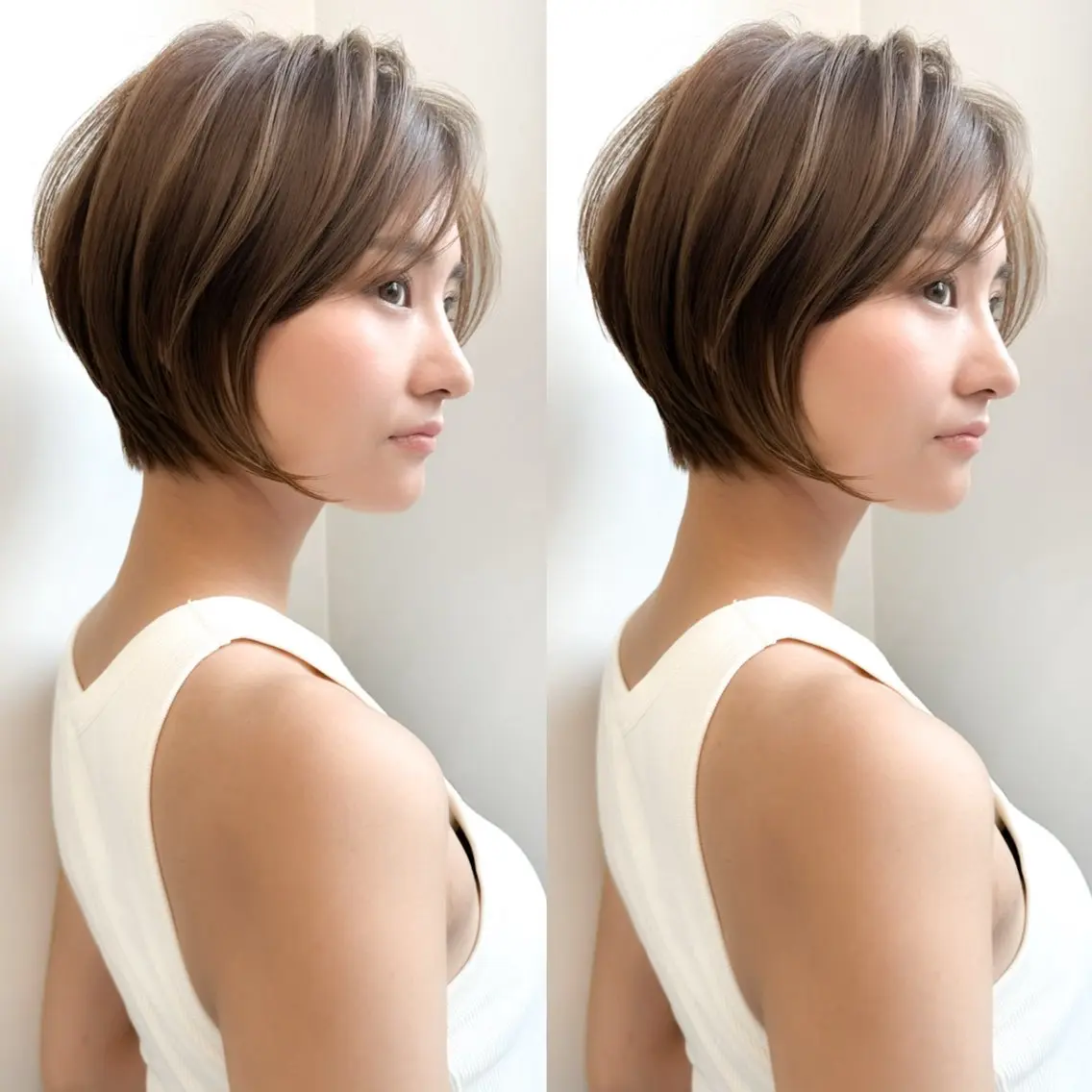 ショート カラー 小顔ボブ jilblanカホのヘアスタイル