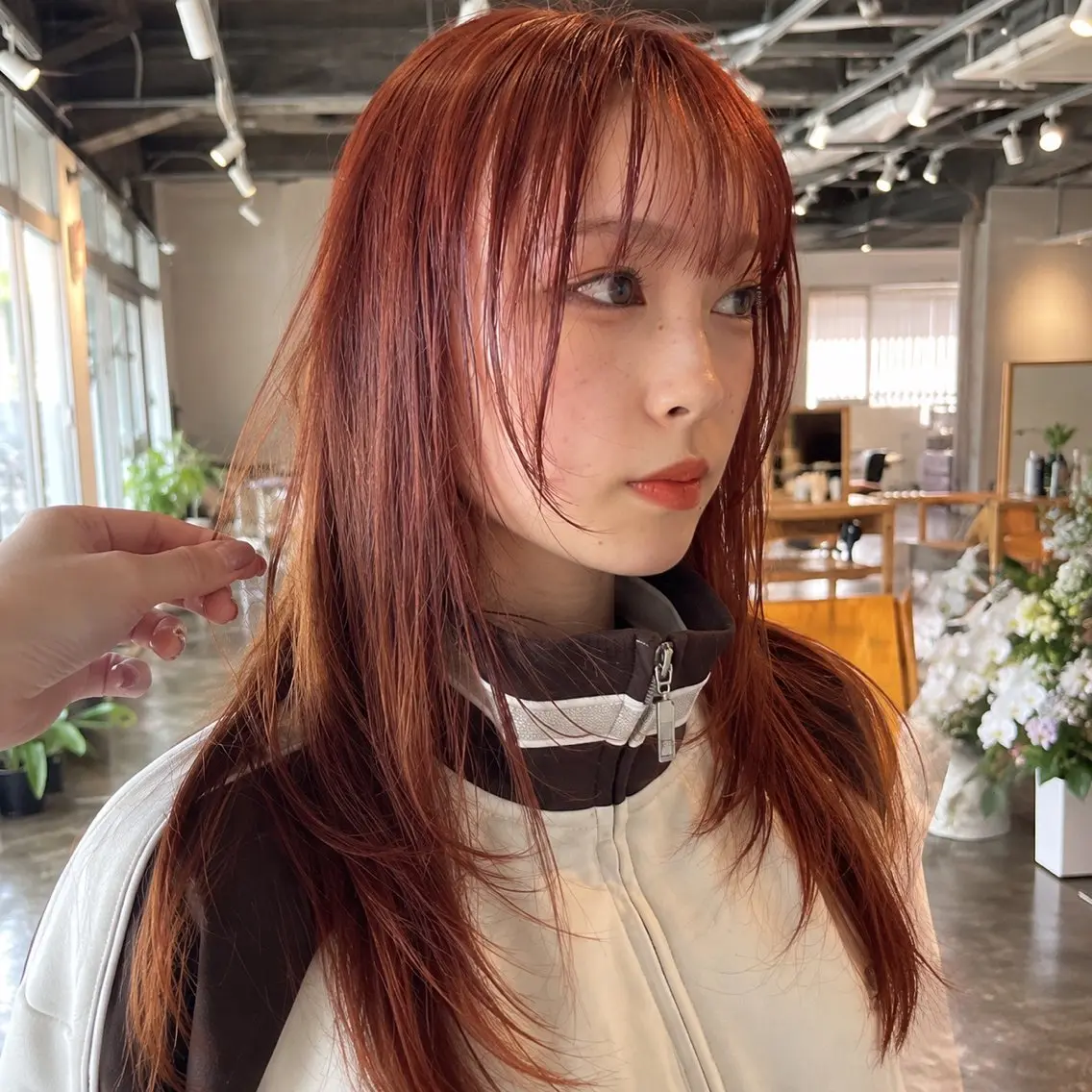 カラー ヘアカラー KAHOE🍒 縮毛矯正/艶カラーのヘアスタイル