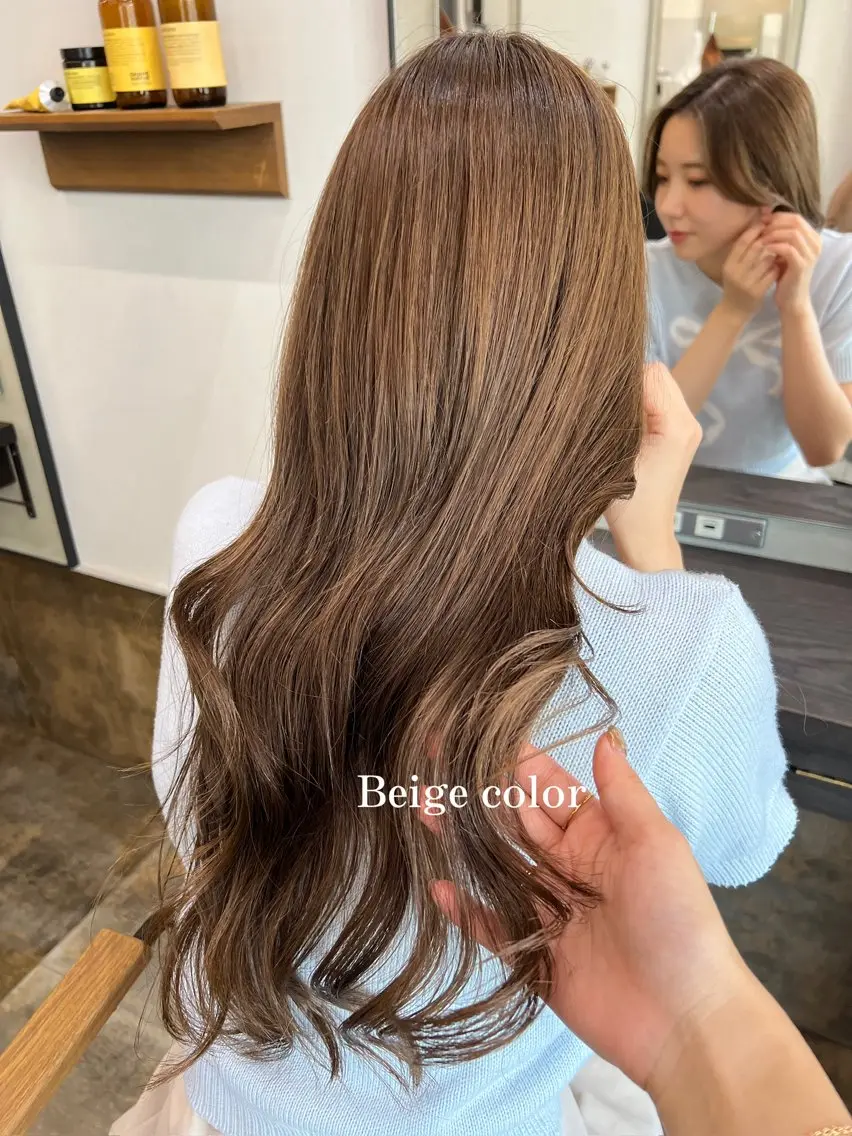 ロング カラー ベージュカラー ブリーチ ブリーチなしカラー 福岡ヘアセット/ 髪質改善/ayaneのヘアスタイル