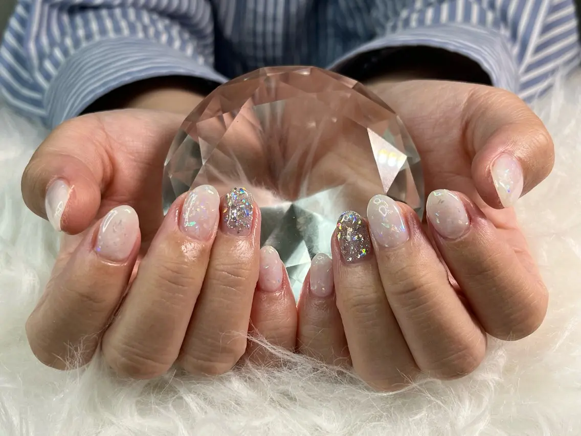 ネイル マグネットネイル ニュアンスネイル ワンカラーネイル シンプルネイル 夏ネイル プライベートサロン N's Nailのネイルデザイン