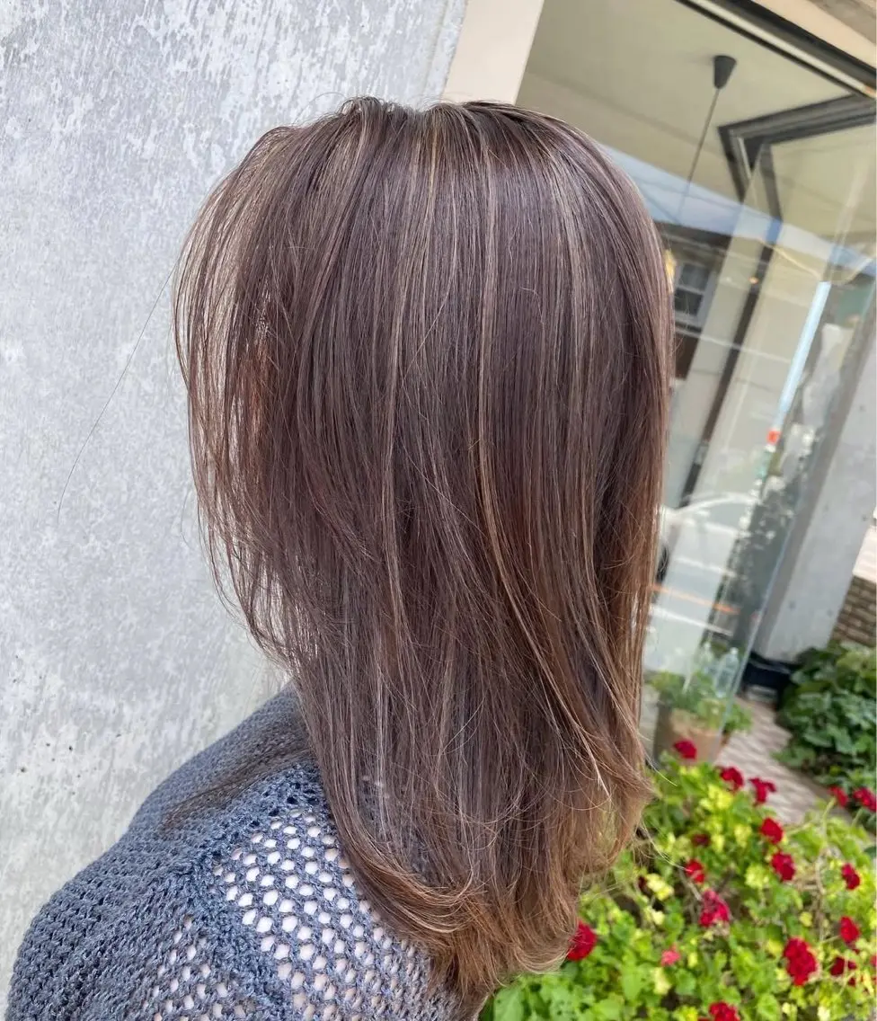 ミディアム ハイライト カット ヘアカラー 【nook’】 maiのヘアスタイル