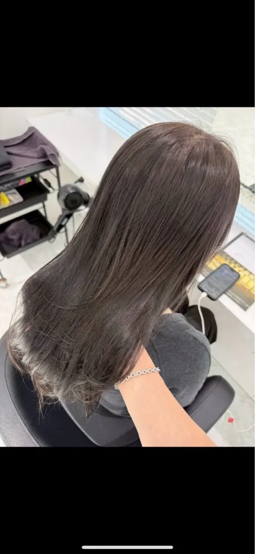 ロング カラー ヘアアレンジ 艶髪グレージュ🩶 maharuのヘアスタイル