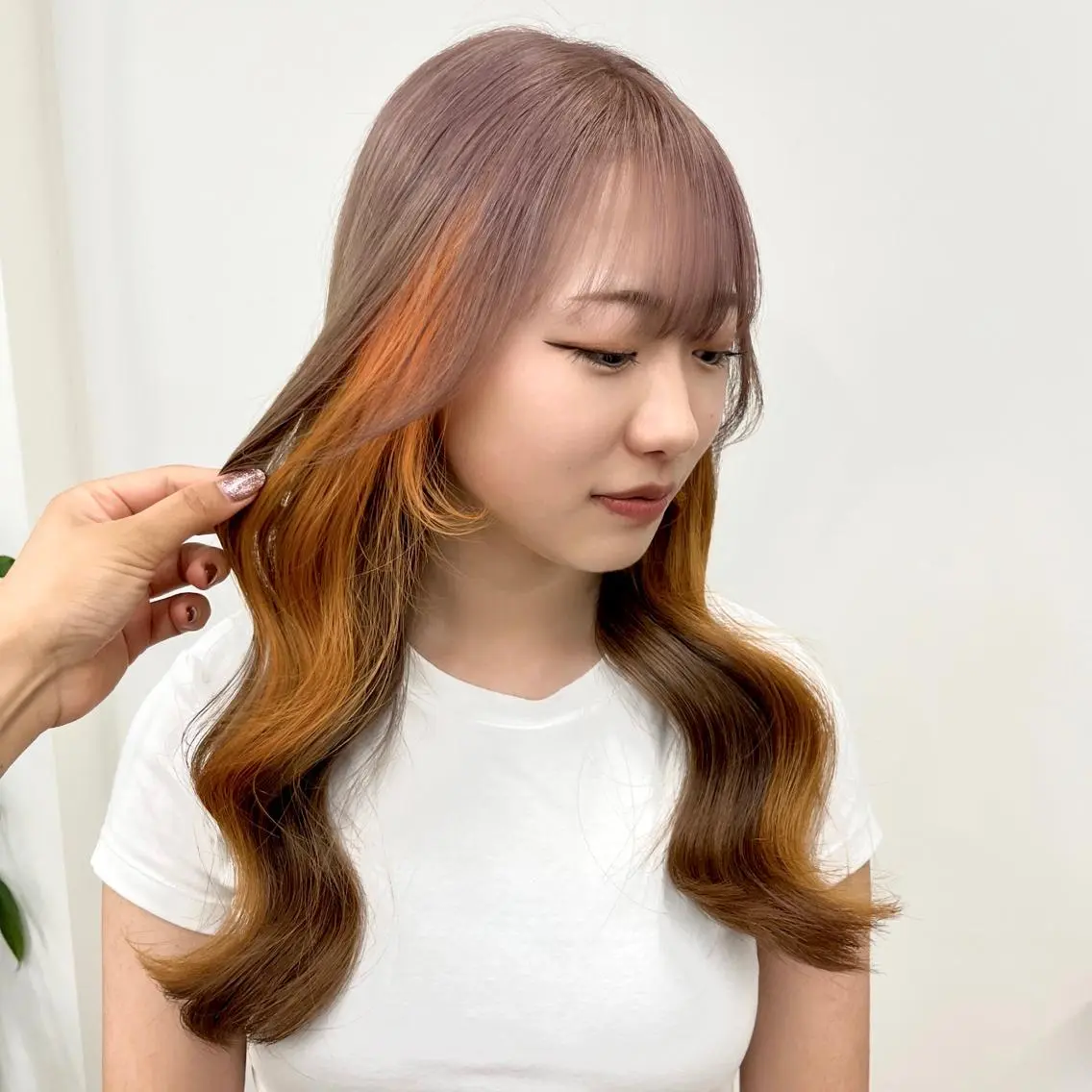 セミロング カラー ヘアアレンジ 成人式 結婚式・ブライダル 入学式 卒業式のヘアスタイル 似合わせカット HIROKO / 透明感暖色カラー🎀のヘアスタイル