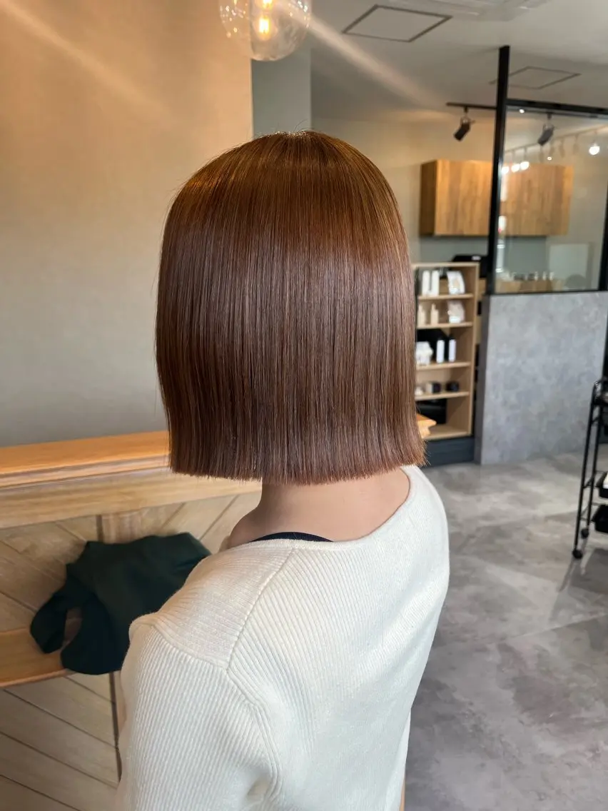 ショート 縮毛矯正 ヘアカラー トリートメント HIYORI / luanaのヘアスタイル