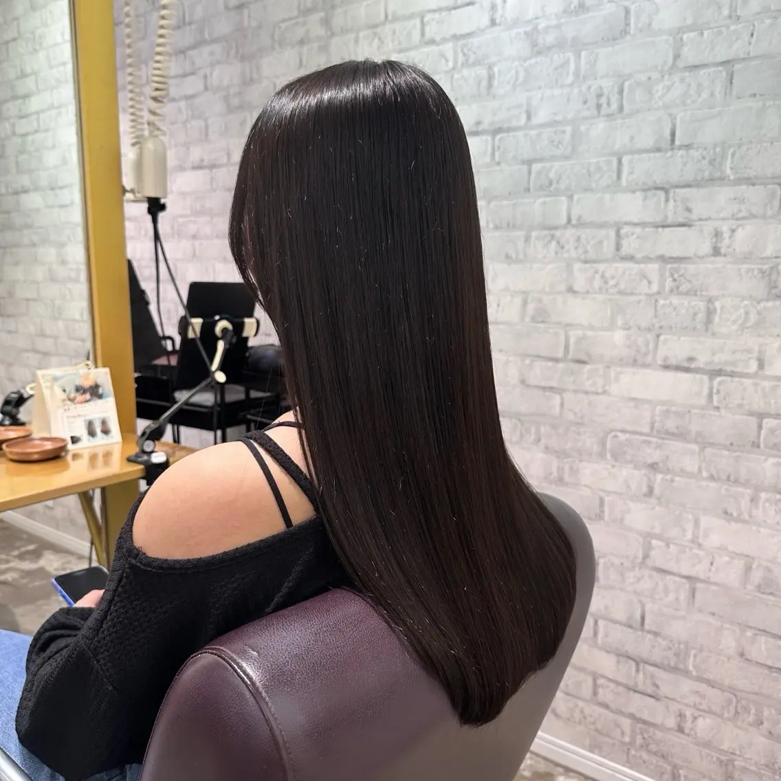 ロング 縮毛矯正 カット 縮毛矯正 Saki💛心斎橋 髪質改善/艶カラーのヘアスタイル