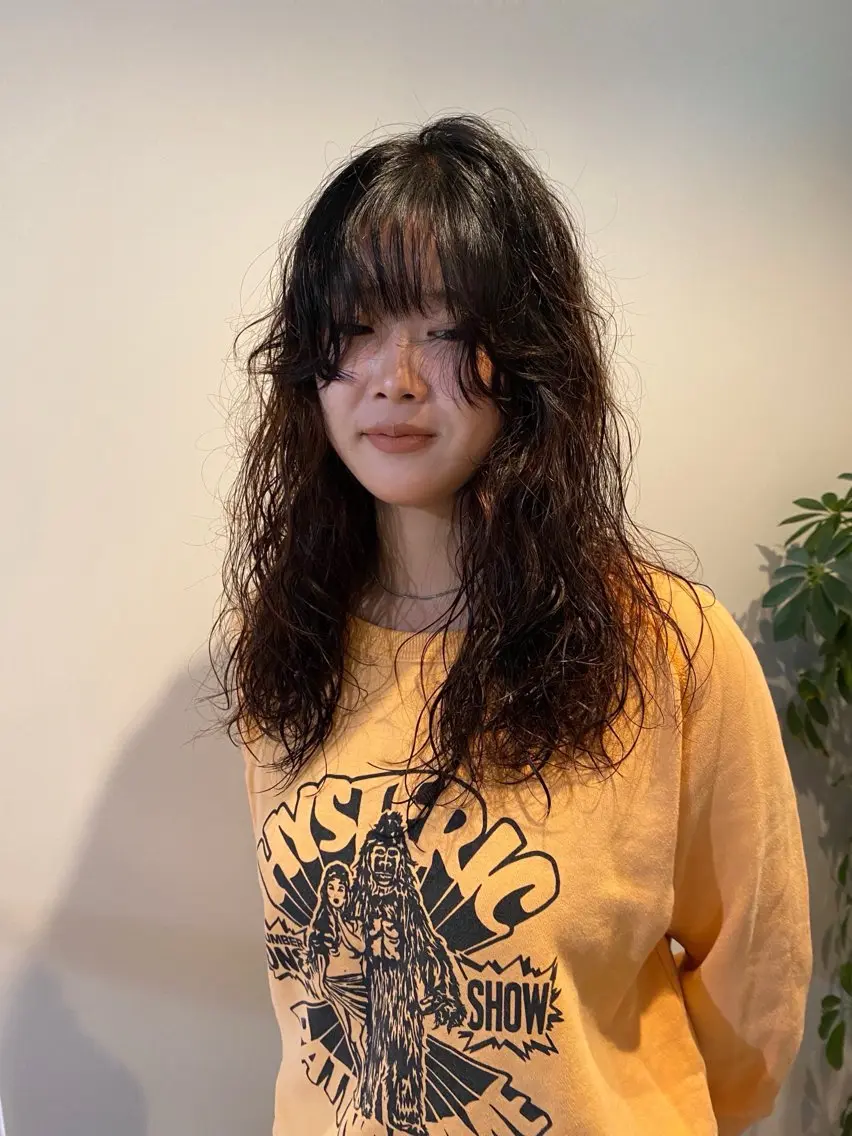ロング パーマ カット パーマ iroha/ n.w.h🎀のヘアスタイル