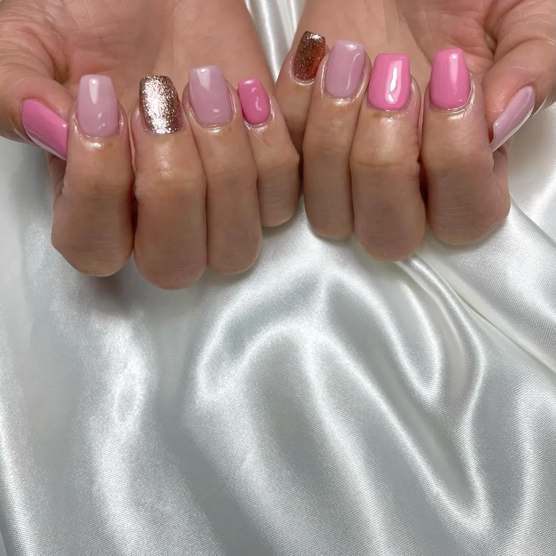 ネイル ニュアンスネイル ワンカラーネイル ピンク 春ネイル ハンドネイル upala Mayukoのネイルデザイン