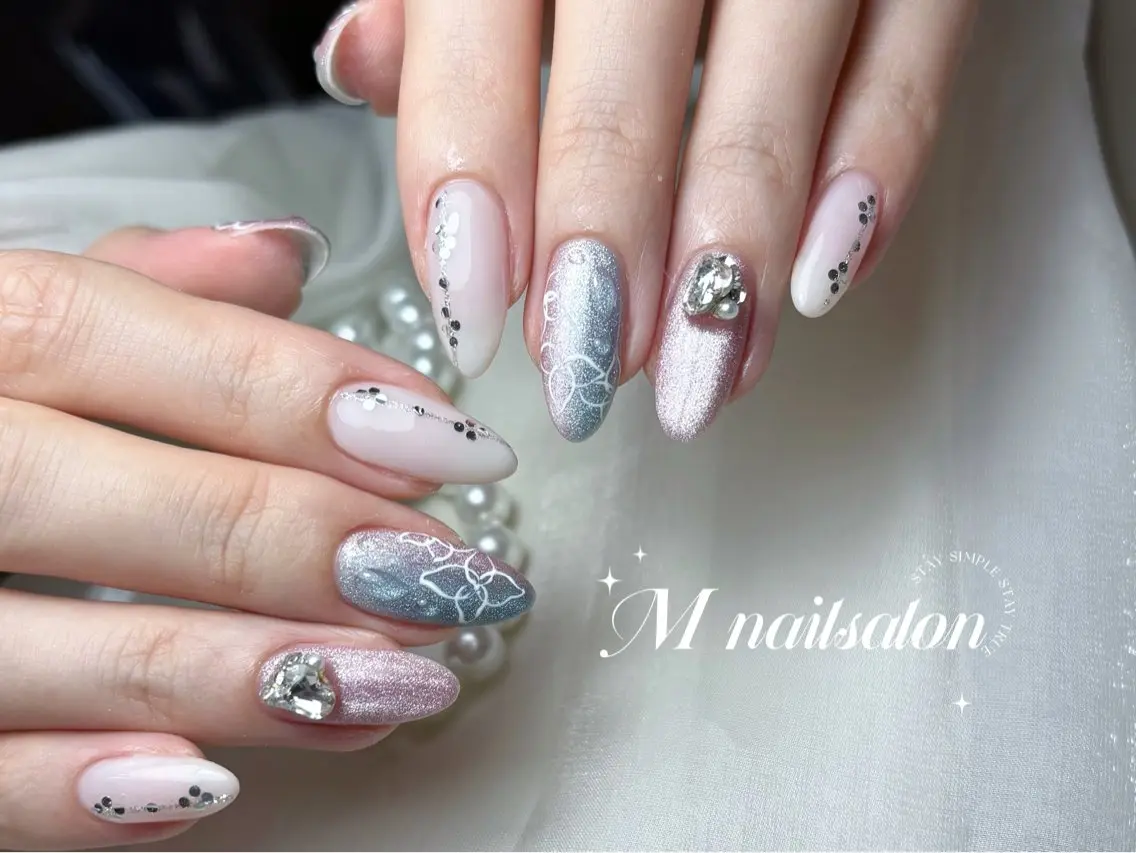 ネイル ハンドネイル M🌷nail 長さだし専門店のネイルデザイン