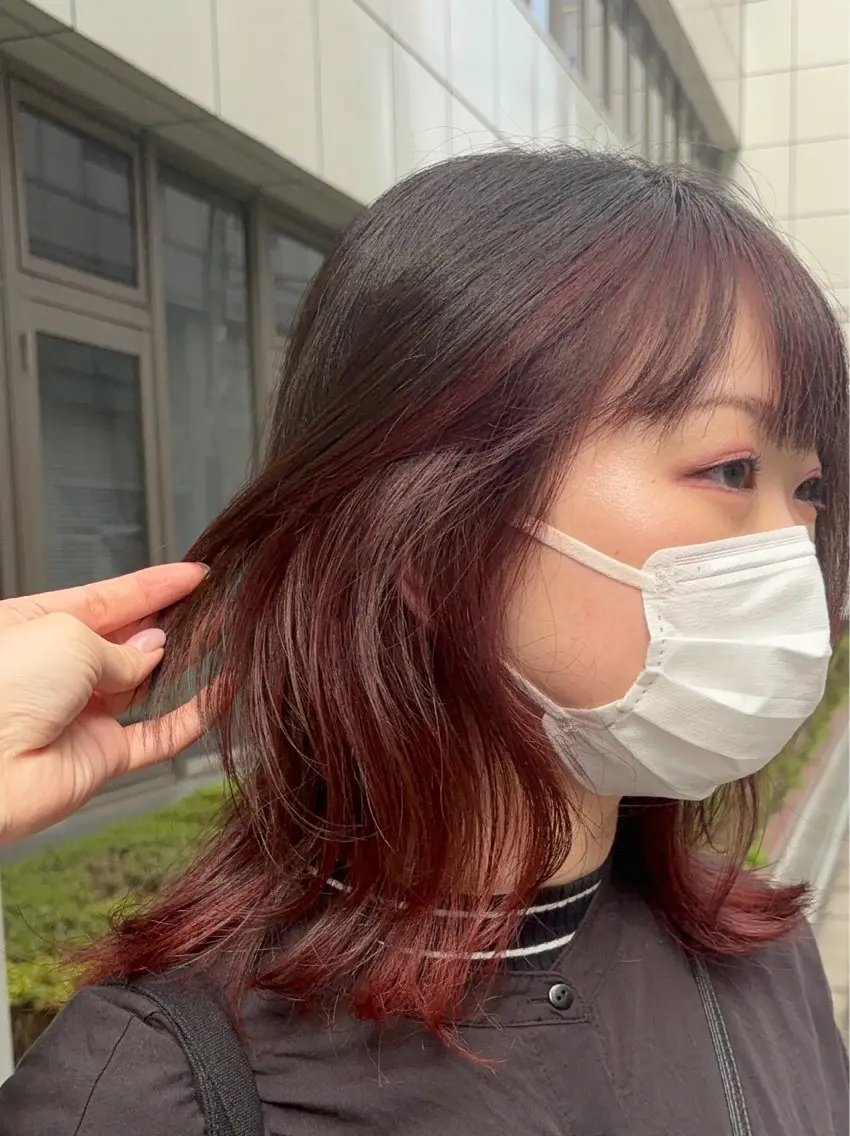 ミディアム カラー 複雑履歴/ レイヤー/ハッシュのヘアスタイル