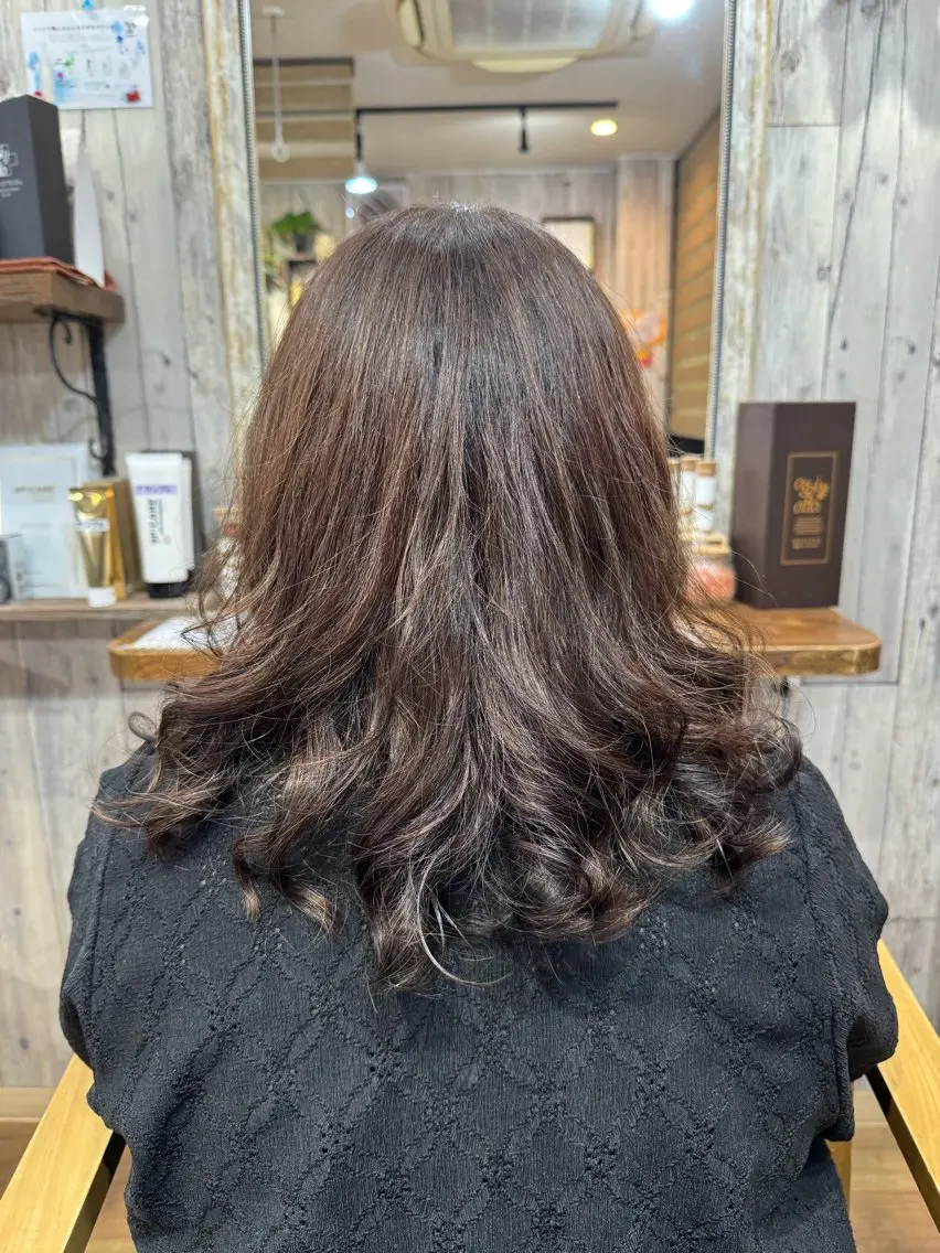 ミディアム パーマ ミディアムパーマ 縮毛矯正 カット トータルサロン　彩生 YUKIのヘアスタイル