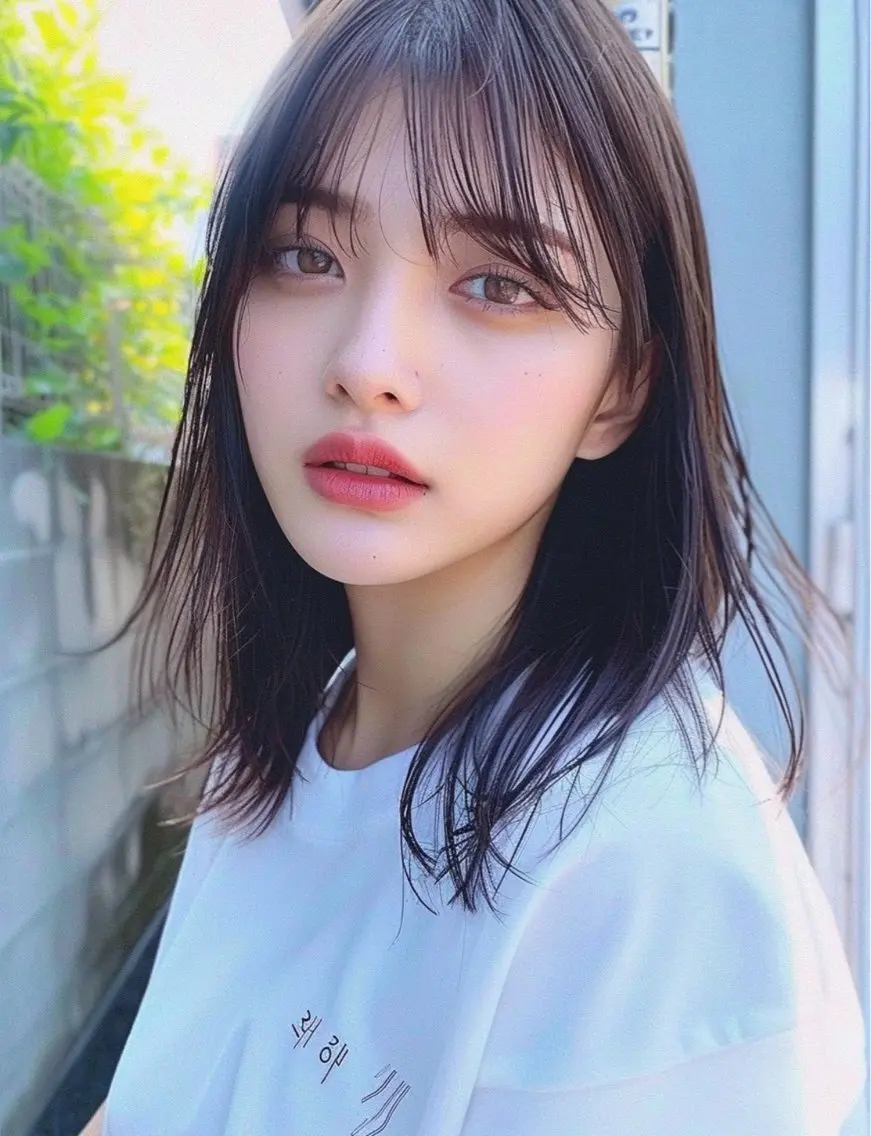 セミロング カラー 透明感カラー レイヤーカット カット ヘアカラー トリートメント 🌿透明感カラー レイヤーカットのヘアスタイル