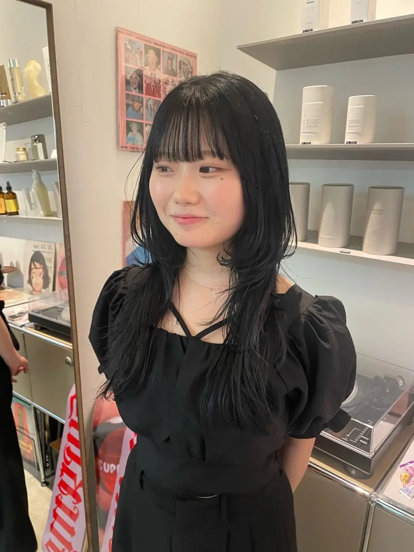 ロング ハッシュカット ロング HITOMI 福岡パーマのヘアスタイル