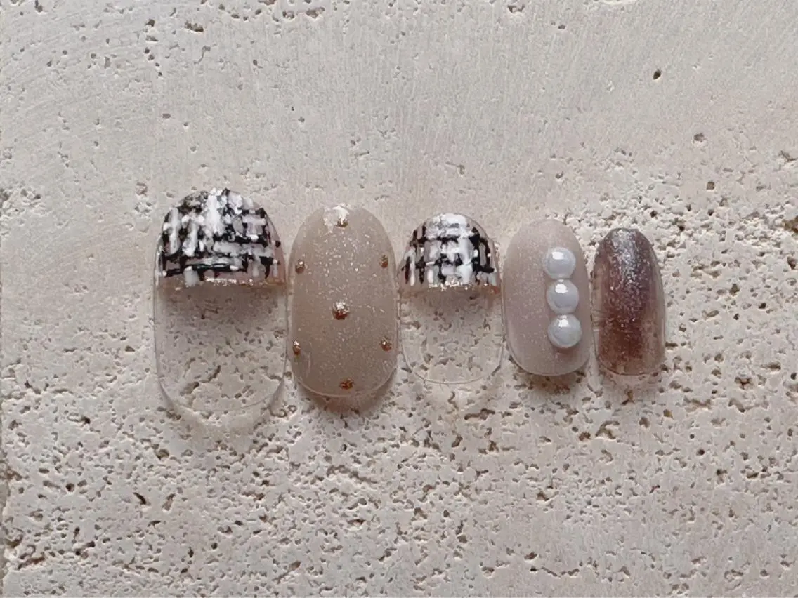 ネイル ツイードネイル Nail Katoのネイルデザイン
