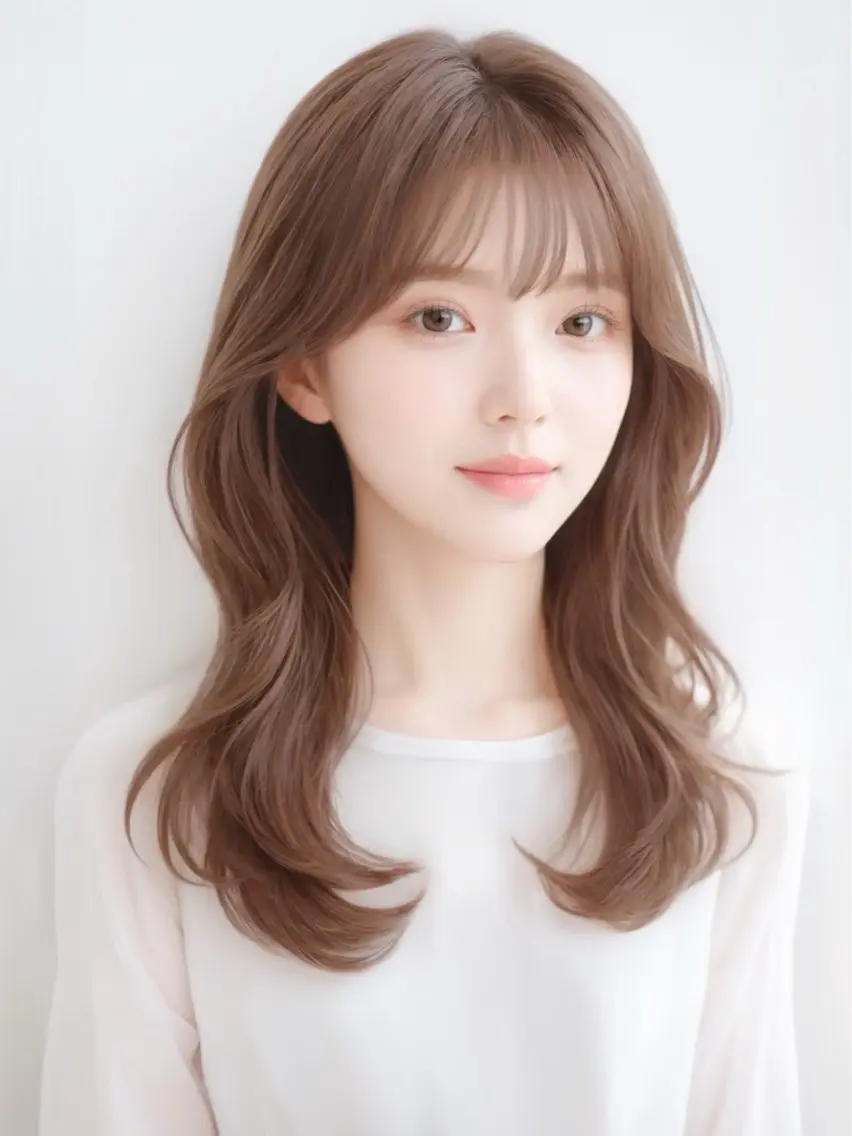 セミロング 韓国風ヘア レイヤーカット カット ヘアカラー トリートメント 神戸でブリーチなら puty/レイヤーのヘアスタイル