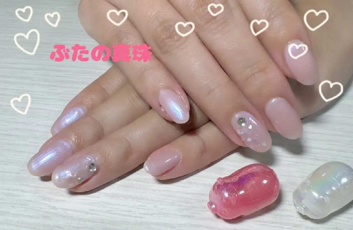 ネイル ピンク ハンドネイル 林 珠里のネイルデザイン