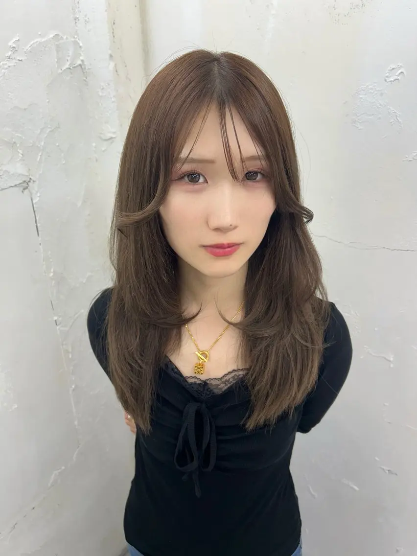 セミロング トリートメント ヘアカラー 馴染ませエクステ/ ヒロヤのヘアスタイル