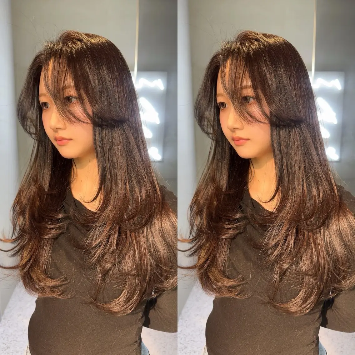 ロング カット ヘアカラー トリートメント ✨髪質改善特化✨副 店長椎葉信乃介のヘアスタイル