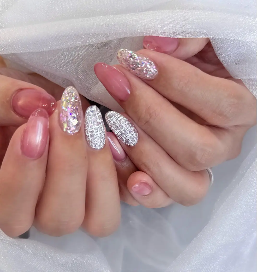 ネイル ツイードネイル salon WR by lauleaのネイルデザイン