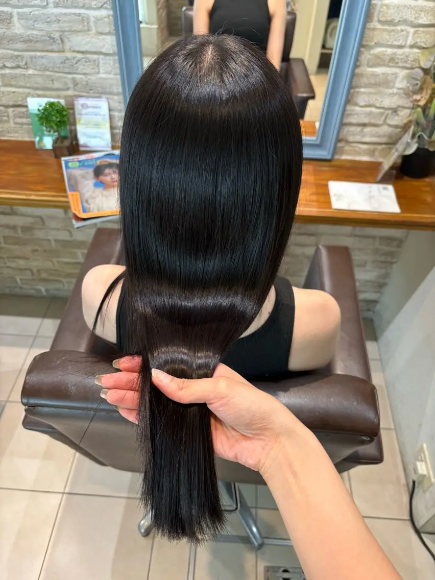 ロング カラー 縮毛矯正 トリートメント 似合わせレイヤー / minami ⟡.·のヘアスタイル