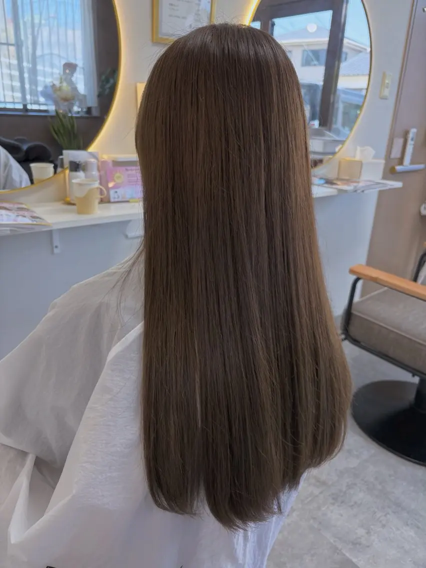 ロング カラー ヘアカラー トリートメント Re:st /中間市美容室のヘアスタイル