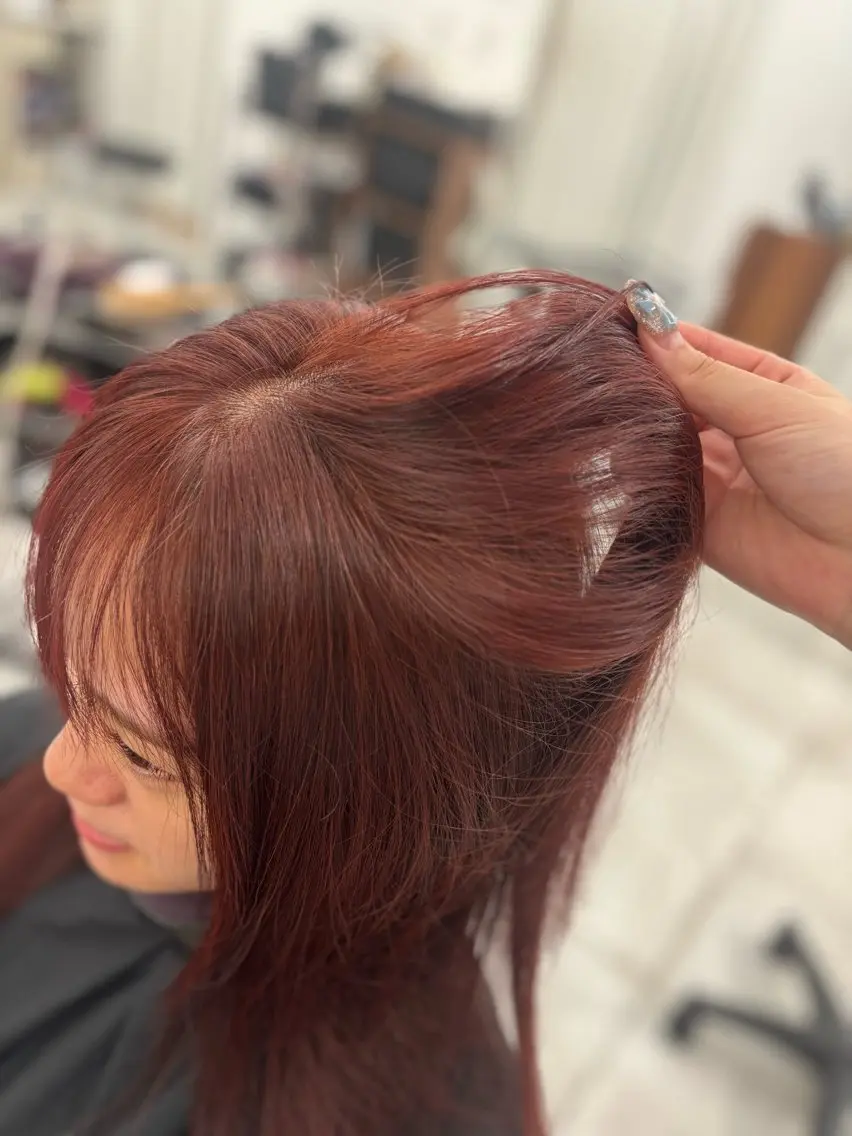 ロング ヘアカラー 🎀暖色カラー🎀 韓国ヘア まなかのヘアスタイル