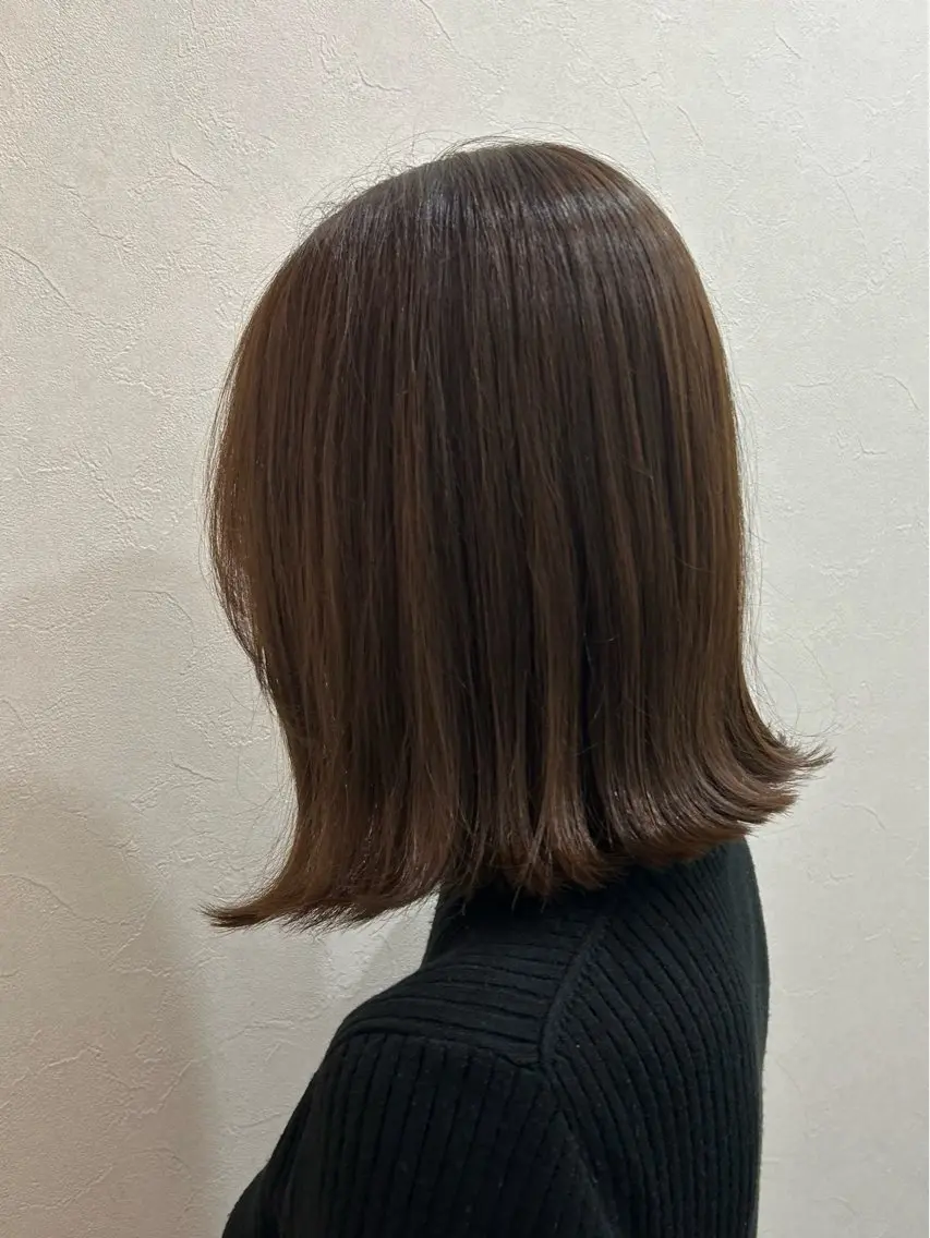 ミディアム カラー ボブ 外ハネヘア 北原 紗希のヘアスタイル