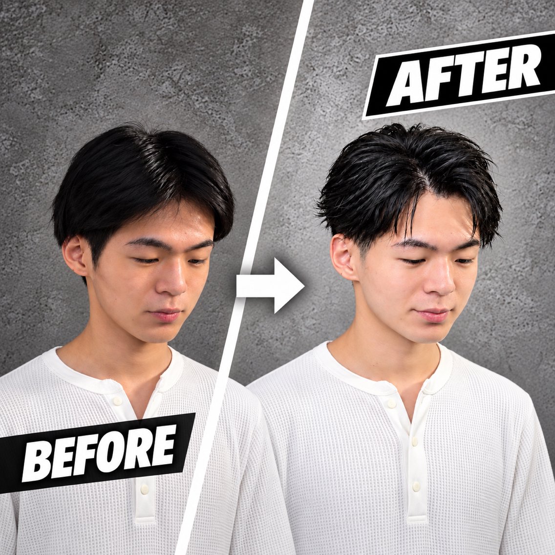 ショート パーマ メンズ カット パーマ ヘアセット スパイキーショート 心斎橋【戸兵吏駒】のヘアスタイル