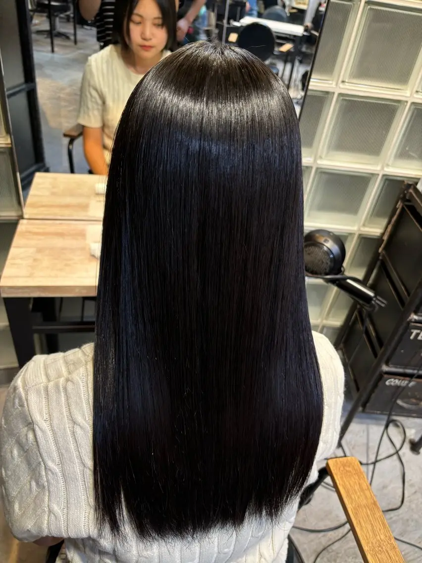 セミロング 縮毛矯正 relian このはのヘアスタイル