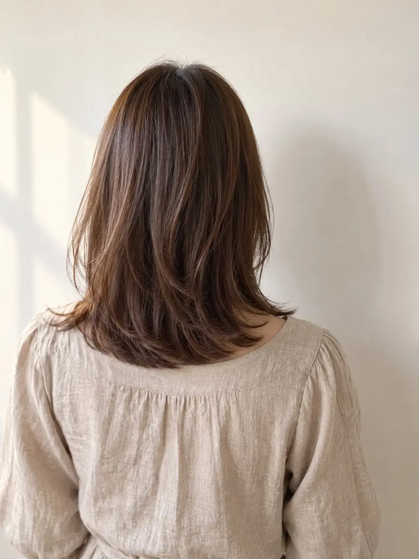 ミディアム カット ヘアカラー トリートメント 南草津/ボブ/ 髪質改善/桂琴美のヘアスタイル