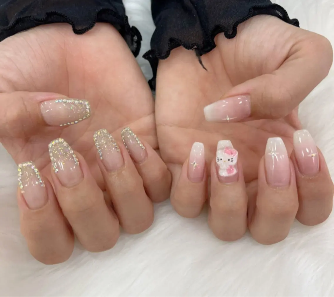 ネイル 長さ出し フットネイル ジェルネイル 韓国ネイル マグネットネイル #Amin nail salonのネイルデザイン