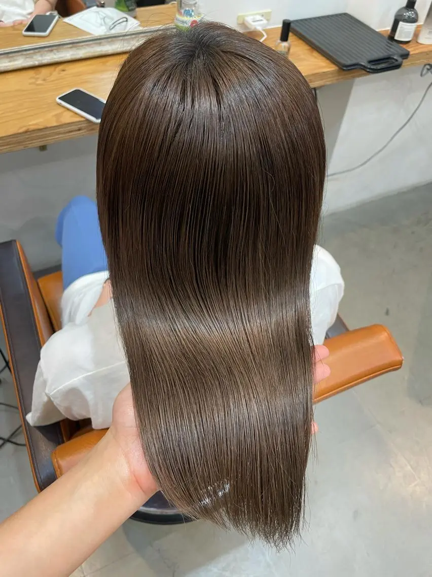 【髪質改善コース】髪質改善ストレート+カラー+カットの写真