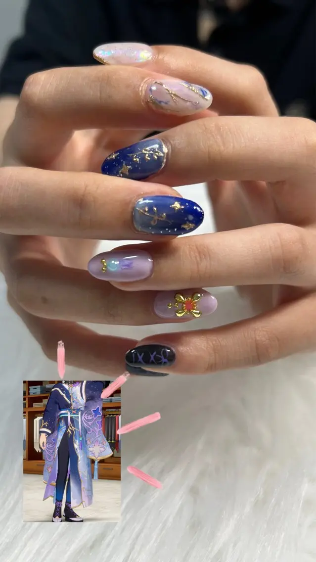 ネイル アートネイル ハンドネイル お絵描きネイル Hanakoのネイルデザイン