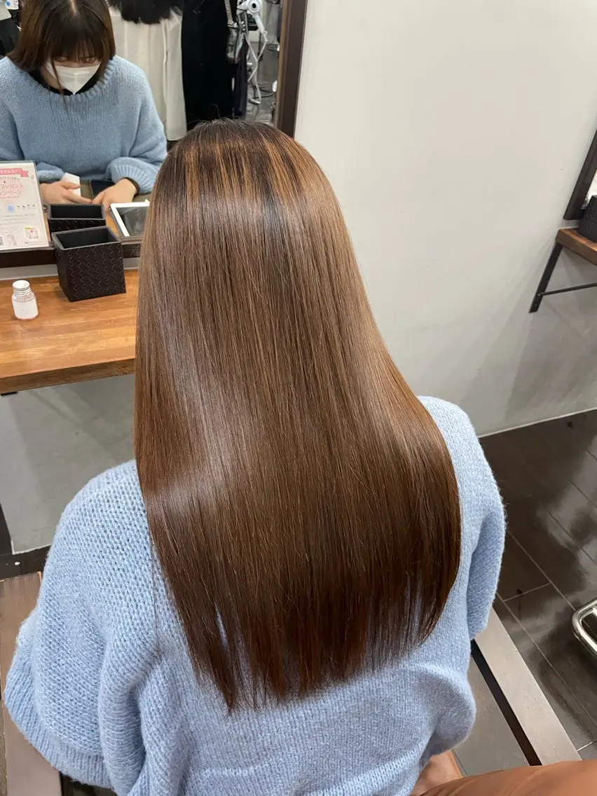 ロング 髪質改善 カット トリートメント 暖色カラー/ メンズ/名駅/ユキハのヘアスタイル